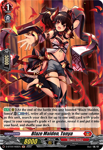 Blaze Maiden, Tonya (Holo) - D-BT04/H08EN