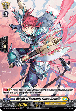 Knight of Heavenly Omen, Grandir (Holo) - D-BT04/H39EN