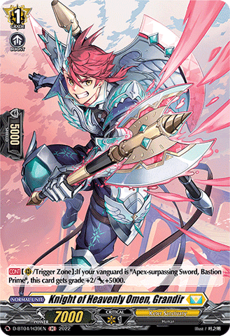 Knight of Heavenly Omen, Grandir (Holo) - D-BT04/H39EN