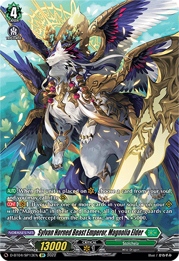 Sylvan Horned Beast Emperor, Magnolia Elder (SP) - D-BT04/SP13EN