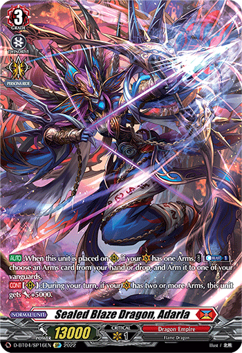 Sealed Blaze Dragon, Adarla (SP) - D-BT04/SP16EN