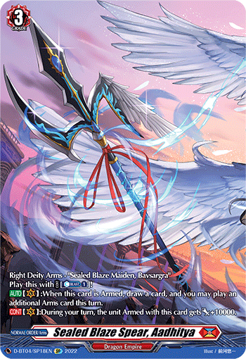 Sealed Blaze Spear, Aadhitya (SP) - D-BT04/SP18EN
