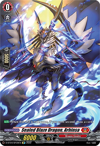 Sealed Blaze Dragon, Arhinsa (SP) - D-BT04/SP39EN