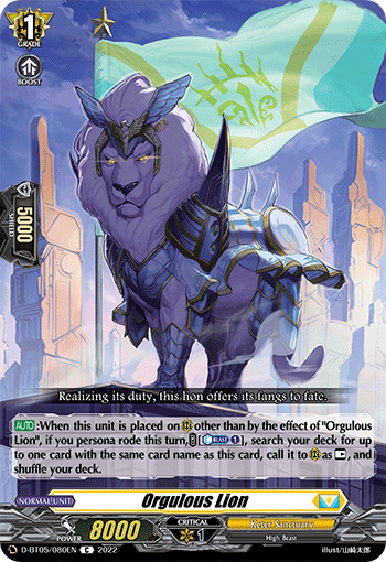 Orgulous Lion - D-BT05/080EN