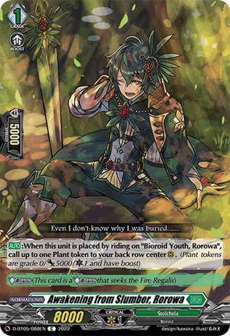 Awakening from Slumber, Rorowa - D-BT05/088EN