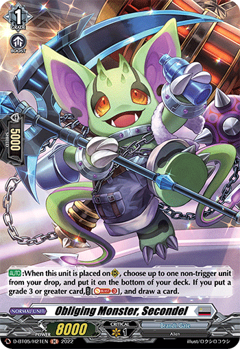 Obliging Monster, Secondel (Holo) - D-BT05/H21EN