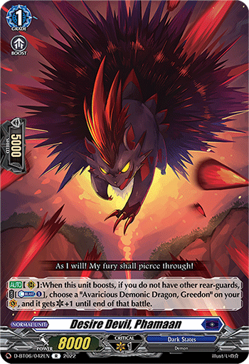 Desire Devil, Phamaan - D-BT06/042EN