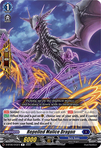 Repelled Malice Dragon - D-BT06/043EN