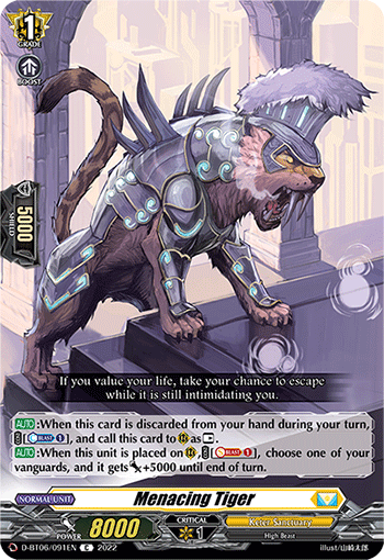 Menacing Tiger - D-BT06/091EN