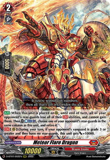 Meteor Flare Dragon - D-BT07/002EN