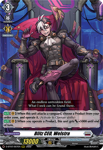 Blitz CEO, Welstra - D-BT07/007EN