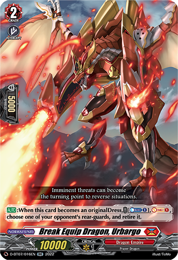 Break Equip Dragon, Urbargo - D-BT07/016EN