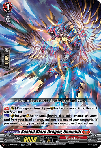 Sealed Blaze Dragon, Samahdi - D-BT07/018EN