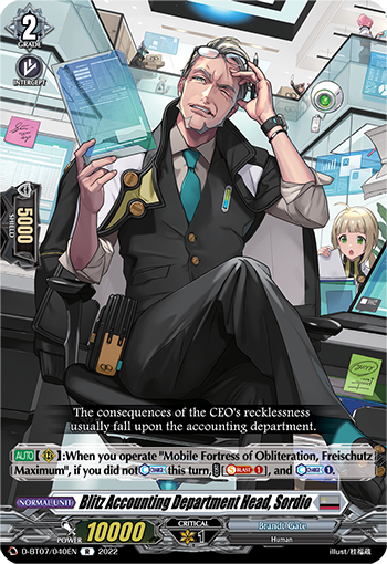 Blitz Accounting Department Head, Sordio - D-BT07/040EN
