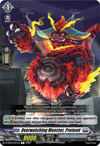 Overwatching Monster, Proteed - D-BT07/041EN