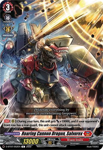Roaring Cannon Dragon, Salvorex - D-BT07/052EN
