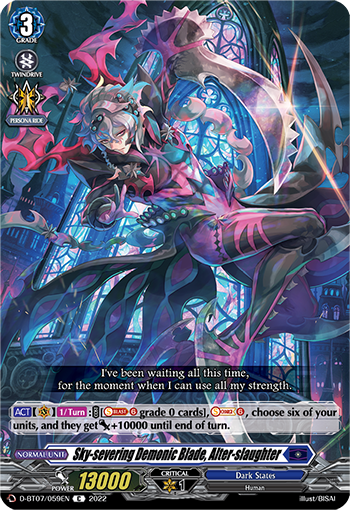 Sky-severing Demonic Blade, Alter-slaughter - D-BT07/059EN