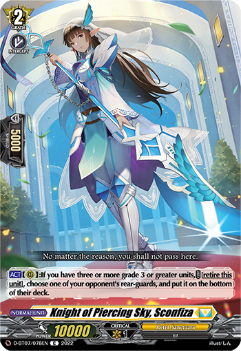 Knight of Piercing Sky, Sconfiza - D-BT07/078EN