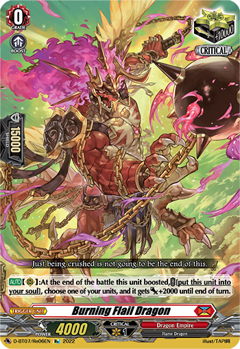 Burning Flail Dragon (Re) - D-BT07/Re06EN