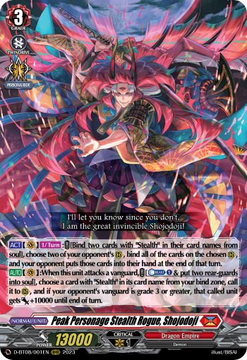 Peak Personage Stealth Rogue, Shojodoji - D-BT08/001EN
