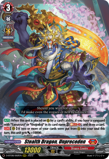 Stealth Dragon, Unpreceden - D-BT08/002EN