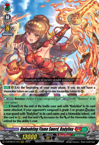 Undoubting Flame Sword, Radylina - D-BT08/011EN