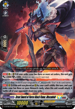 Great Sword of Fierce Black Flame, Obscudeid - D-BT08/015EN