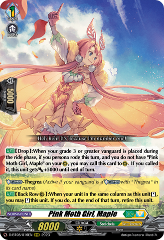 Pink Moth Girl, Maple - D-BT08/016EN