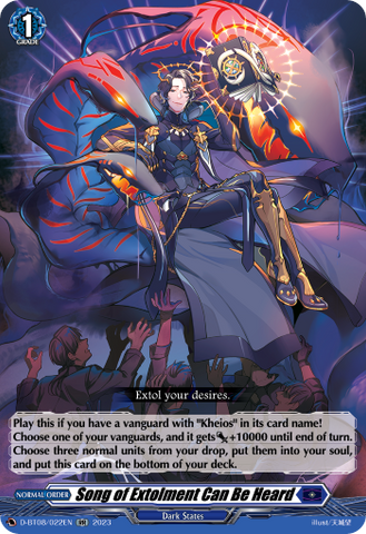 Song of Extolment Can Be Heard - D-BT08/022EN