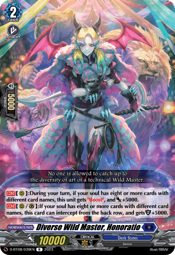 Diverse Wild Master, Honoratio - D-BT08/039EN