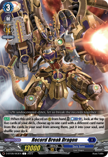 Record Break Dragon - D-BT08/063EN
