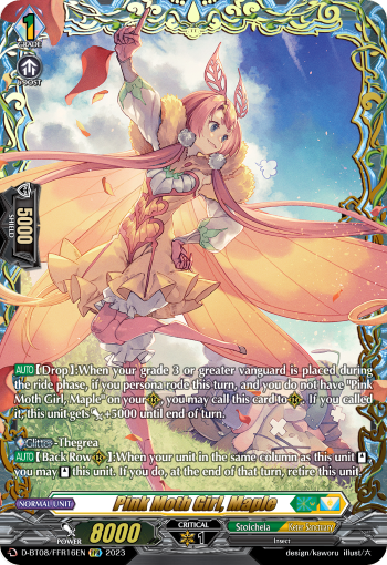 Pink Moth Girl, Maple (FFR) - D-BT08/FFR16EN
