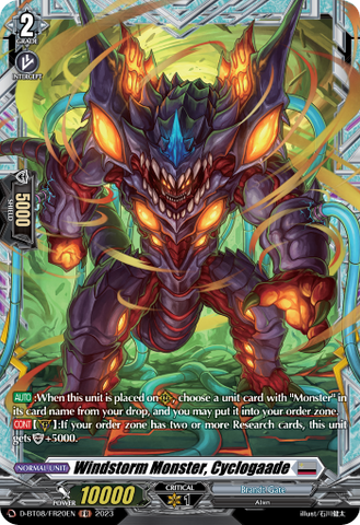 Windstorm Monster, Cyclogaade (FR) - D-BT08/FR20EN