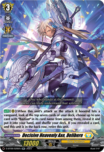 Decisive Heavenly Axe, Delibere - D-BT09/029EN