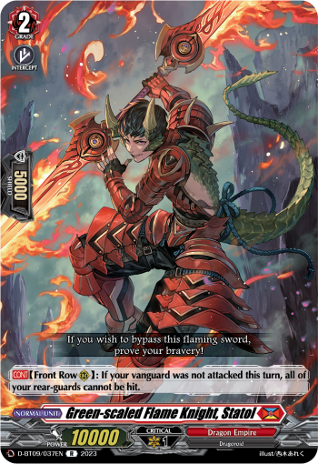 Green-scaled Flame Knight, Statol - D-BT09/037EN