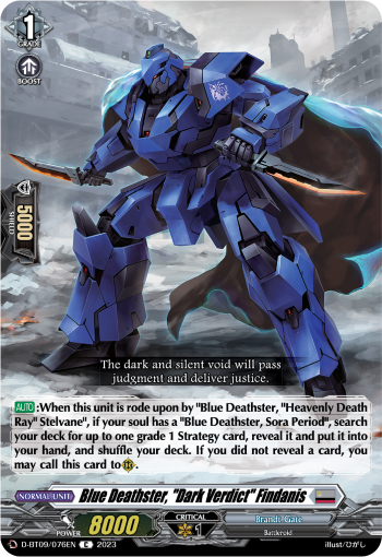 Blue Deathster, "Dark Verdict" Findanis - D-BT09/076EN