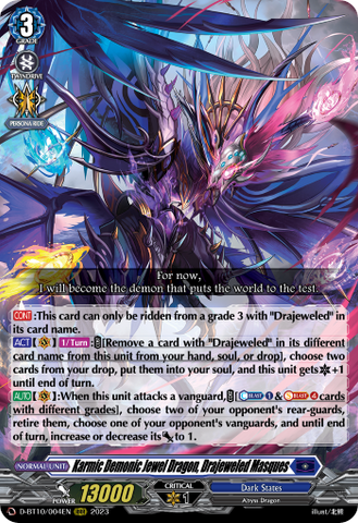 Karmic Demonic Jewel Dragon, Drajeweled Masques - D-BT10/004EN