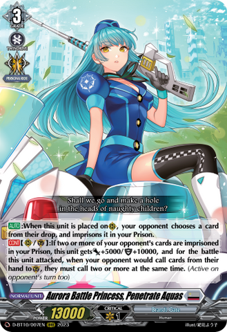 Aurora Battle Princess, Penetrate Aquas - D-BT10/007EN