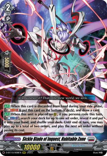 Sickle Blade of Inquest, Habitable Zone - D-BT10/008EN