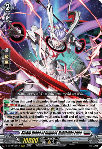 Sickle Blade of Inquest, Habitable Zone - D-BT10/008EN