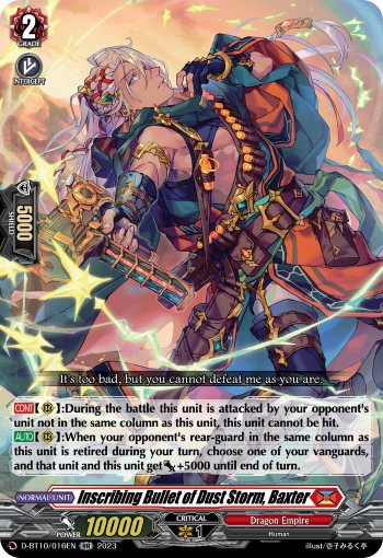 Inscribing Bullet of Dust Storm, Baxter - D-BT10/016EN