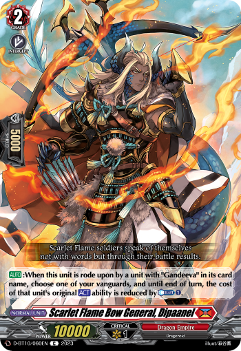 Scarlet Flame Bow General, Dipaanel - D-BT10/060EN