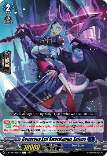Generous Evil Swordsman, Zaleos - D-BT10/065EN