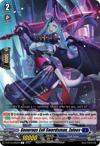 Generous Evil Swordsman, Zaleos - D-BT10/065EN