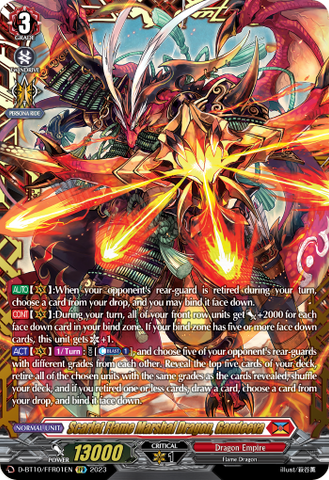 Scarlet Flame Marshal Dragon, Gandeeva (FFR) - D-BT10/FFR01EN