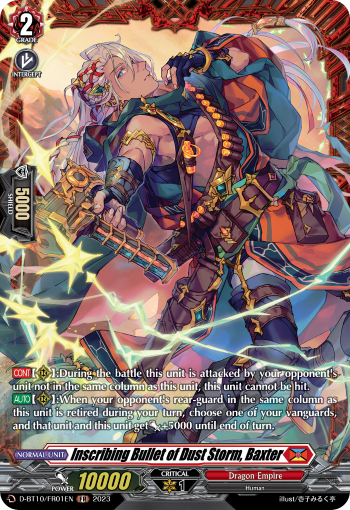 Inscribing Bullet of Dust Storm, Baxter (FR) - D-BT10/FR01EN