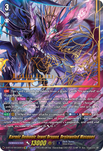 Karmic Demonic Jewel Dragon, Drajeweled Masques (SEC) - D-BT10/SEC02EN