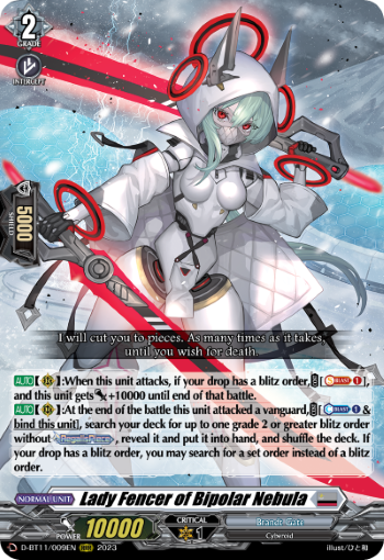 Lady Fencer of Bipolar Nebula - D-BT11/009EN
