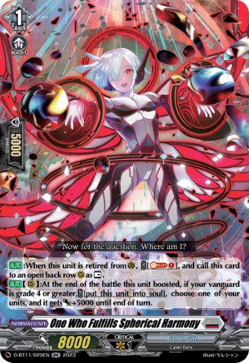 One Who Fulfills Spherical Harmony - D-BT11/025EN