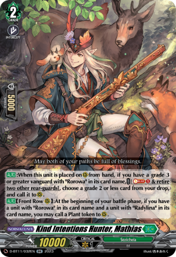 Kind Intentions Hunter, Mathias - D-BT11/032EN